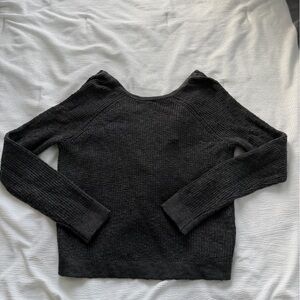 Aerie Charcoal Crew Neck Sweater